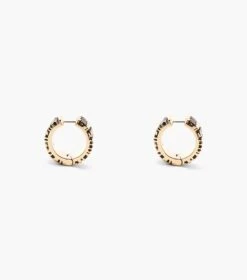 Marc Jacobs The Monogram Engraved Hoops AGED GOLD -Marc Jacobs MJI 2P3JER001J15 967 F8F8F8 1 1 ALT2