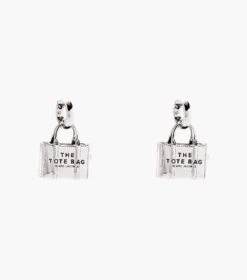 Marc Jacobs The Tote Bag Earrings LIGHT ANTIQUE SILVER -Marc Jacobs MJI 2P3JER001J46 029 F8F8F8 1 1 MAIN 2