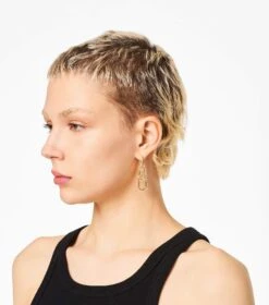 Marc Jacobs The J Marc Chain Link Earrings GOLD -Marc Jacobs MJI 2P3JER003J40 710 F8F8F8 1 1 ALT1