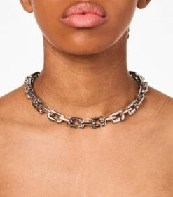 Marc Jacobs The J Marc Chain Link Necklace SILVER -Marc Jacobs MJI 2P3JNC001J32 040 F8F8F8 1 1 ALT1