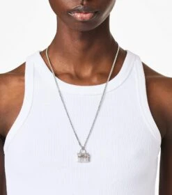 Marc Jacobs The Tote Bag Necklace LIGHT ANTIQUE SILVER -Marc Jacobs MJI 2P3JNC001J45 029 F8F8F8 1 1 ALT2