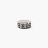 Marc Jacobs The Monogram Engraved Ring AGED SILVER