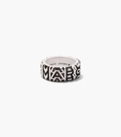 Marc Jacobs The Monogram Engraved Ring AGED SILVER -Marc Jacobs MJI 2P3JRN001J23 045 F8F8F8 1 1 MAIN 2