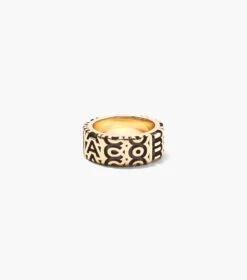 Marc Jacobs The Monogram Engraved Ring AGED GOLD -Marc Jacobs MJI 2P3JRN001J23 967 F8F8F8 1 1 ALT3
