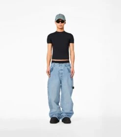 Marc Jacobs The Oversized Carpenter Jean SUN BLEACHED DENIM -Marc Jacobs MJI 2P3RBT002D01 474 F8F8F8 1 1 ALT6