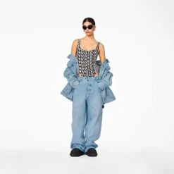 Marc Jacobs The Oversized Carpenter Jean SUN BLEACHED DENIM