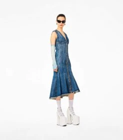 Marc Jacobs The Wave Denim Dress SWELL DENIM -Marc Jacobs MJI 2P3RDR001D01 475 F8F8F8 1 1 ALT2
