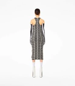 Marc Jacobs The Monogram Racer Rib Dress BLACK/IVORY -Marc Jacobs MJI 2P3RDR006C11 004 F8F8F8 1 1 ALT3