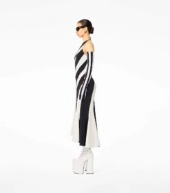 Marc Jacobs The Wave Halter Dress BLACK/IVORY -Marc Jacobs MJI 2P3RDR007C15 004 F8F8F8 1 1 ALT2