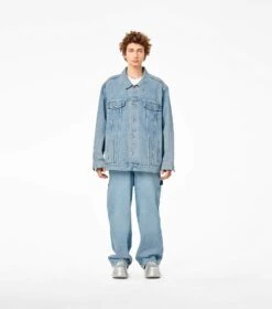 Marc Jacobs The Denim Trucker Jacket SUN BLEACHED DENIM -Marc Jacobs MJI 2P3RJC009D01 474 F8F8F8 1 1 ALT4