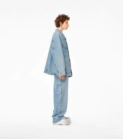 Marc Jacobs The Denim Trucker Jacket SUN BLEACHED DENIM -Marc Jacobs MJI 2P3RJC009D01 474 F8F8F8 1 1 ALT5