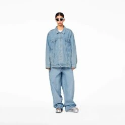 Marc Jacobs The Denim Trucker Jacket SUN BLEACHED DENIM