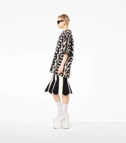 Marc Jacobs The Scuba Stripe Skirt BLACK/IVORY -Marc Jacobs MJI 2P3RSK001K07 004 F8F8F8 1 1 ALT2