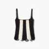 Marc Jacobs The Scuba Stripe Top BLACK/IVORY