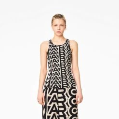 Marc Jacobs The Monogram Rib Tank BLACK/IVORY