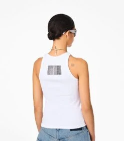 Marc Jacobs The Icon Rib Tank WHITE -Marc Jacobs MJI 2P3RTP016C13 100 F8F8F8 1 1 ALT4