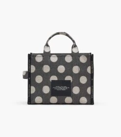 Marc Jacobs The Spots Jacquard Medium Tote BLACK/IVORY -Marc Jacobs MJI 2R3HTT023H01 004 F8F8F8 1 1 ALT2