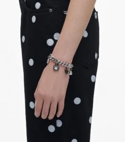 Marc Jacobs The Mini Icon Spots Charm Bracelet BLACK MULTI/SILVER -Marc Jacobs MJI 2R3JBR001J35 009 F8F8F8 1 1 ALT1