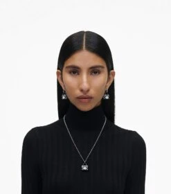 Marc Jacobs The Spots Tote Necklace BLACK MULTI/SILVER -Marc Jacobs MJI 2R3JNC001J21 009 F8F8F8 1 1 ALT1