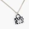 Marc Jacobs The Spots Tote Necklace BLACK MULTI/SILVER