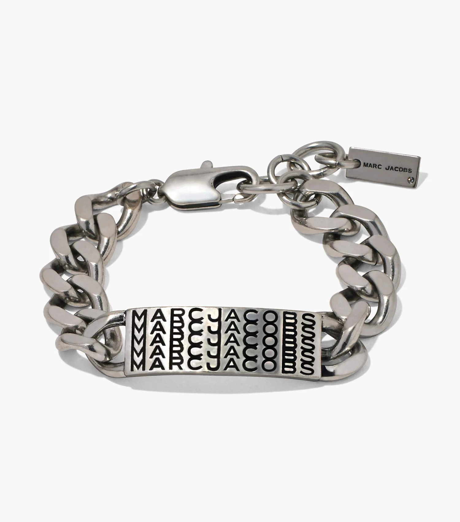 Marc Jacobs The Barcode Monogram ID Chain Bracelet AGED SILVER 2 Marc Jacobs The Barcode Monogram ID Chain Bracelet AGED SILVER - Image 2
