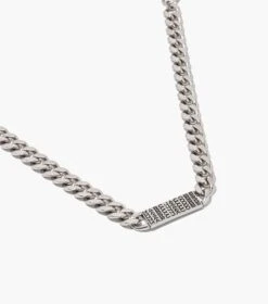 Marc Jacobs The Barcode Monogram ID Chain Necklace AGED SILVER -Marc Jacobs MJI 2S3JNC001J13 045 F8F8F8 1 1 ALT2