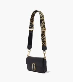 Marc Jacobs The Outline Logo Webbing Strap BLACK/GOLD -Marc Jacobs MJI 2S3SST001S02 007 F8F8F8 1 1 ALT1