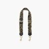 Marc Jacobs The Outline Logo Webbing Strap BLACK/SILVER