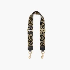 Marc Jacobs The Outline Logo Webbing Strap WOLF GREY MULTI