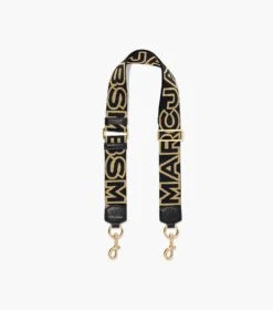 Marc Jacobs The Outline Logo Webbing Strap BLACK/GOLD -Marc Jacobs MJI 2S3SST001S02 007 F8F8F8 1 1 MAIN 7