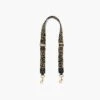 Marc Jacobs The Thin Outline Logo Webbing Strap BLACK/SILVER