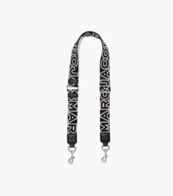 Marc Jacobs The Thin Outline Logo Webbing Strap BLACK/SILVER -Marc Jacobs MJI 2S3SST002S02 018 F8F8F8 1 1 MAIN 1