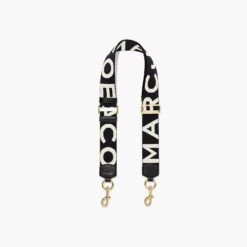 Marc Jacobs The Logo Webbing Strap BLACK/WHITE