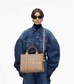 Marc Jacobs The Leather Medium Tote Bag CAMEL -Marc Jacobs MJI H004L01PF21 230 F8F8F8 1 1 ALT1
