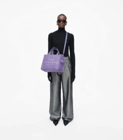 Marc Jacobs The Leather Medium Tote Bag LAVENDER -Marc Jacobs MJI H004L01PF21 530 F8F8F8 1 1 ALT1