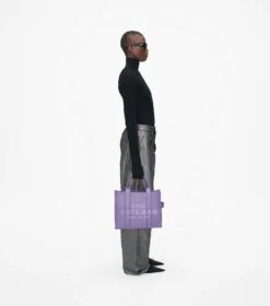 Marc Jacobs The Leather Medium Tote Bag LAVENDER -Marc Jacobs MJI H004L01PF21 530 F8F8F8 1 1 ALT7