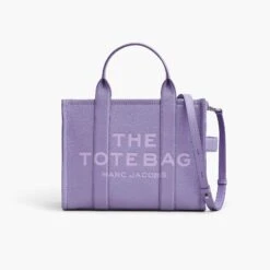 Marc Jacobs The Leather Medium Tote Bag LAVENDER -Marc Jacobs MJI H004L01PF21 530 F8F8F8 1 1 MAIN 2