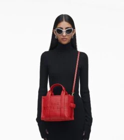 Marc Jacobs The Leather Small Tote Bag TRUE RED -Marc Jacobs MJI H009L01SP21 617 F8F8F8 1 1 ALT1