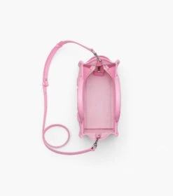 Marc Jacobs The Leather Small Tote Bag FLURO CANDY PINK -Marc Jacobs MJI H009L01SP21 691 F8F8F8 1 1 ALT4