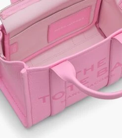 Marc Jacobs The Leather Small Tote Bag FLURO CANDY PINK -Marc Jacobs MJI H009L01SP21 691 F8F8F8 1 1 ALT5