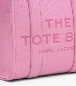 Marc Jacobs The Leather Small Tote Bag FLURO CANDY PINK -Marc Jacobs MJI H009L01SP21 691 F8F8F8 1 1 ALT6