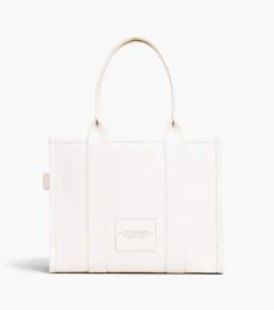 Marc Jacobs The Leather Large Tote Bag COTTON/SILVER -Marc Jacobs MJI H020L01FA21 140 F8F8F8 1 1 ALT2