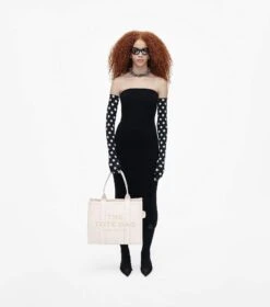 Marc Jacobs The Leather Large Tote Bag COTTON/SILVER -Marc Jacobs MJI H020L01FA21 140 F8F8F8 1 1 ALT7