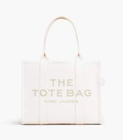 Marc Jacobs The Leather Large Tote Bag COTTON/SILVER -Marc Jacobs MJI H020L01FA21 140 F8F8F8 1 1 MAIN 1