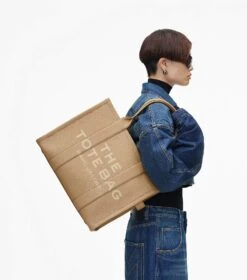 Marc Jacobs The Leather Large Tote Bag CAMEL -Marc Jacobs MJI H020L01FA21 230 F8F8F8 1 1 ALT1