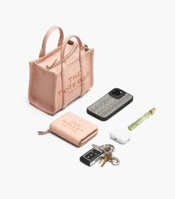 Marc Jacobs The Leather Mini Tote Bag BLACK -Marc Jacobs MJI H053L01RE22 001 F8F8F8 1 1 ALT3