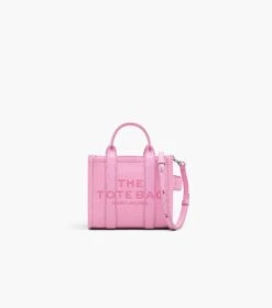 Marc Jacobs The Leather Mini Tote Bag FLURO CANDY PINK -Marc Jacobs MJI H053L01RE22 691 F8F8F8 1 1 MAIN 4