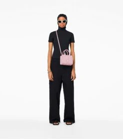 Marc Jacobs The Shiny Crinkle Leather Mini Tote BUBBLEGUM -Marc Jacobs MJI H064L03FA22 685 F8F8F8 1 1 ALT1