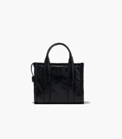 Marc Jacobs The Shiny Crinkle Leather Small Tote BLACK -Marc Jacobs MJI H065L01PF22 001 F8F8F8 1 1 ALT4