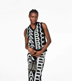 Marc Jacobs The Monogram Leather Mini Bucket Bag BLACK/WHITE -Marc Jacobs MJI H653L03FA22 005 F8F8F8 1 1 ALT6